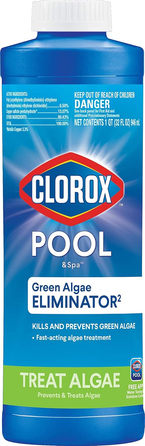 Clorox® Pool&Spa™ Swimming Pool Algaecide, Prevents And Treats Pool Algae, Non Foaming, 1 Quart (Pack Of 1)